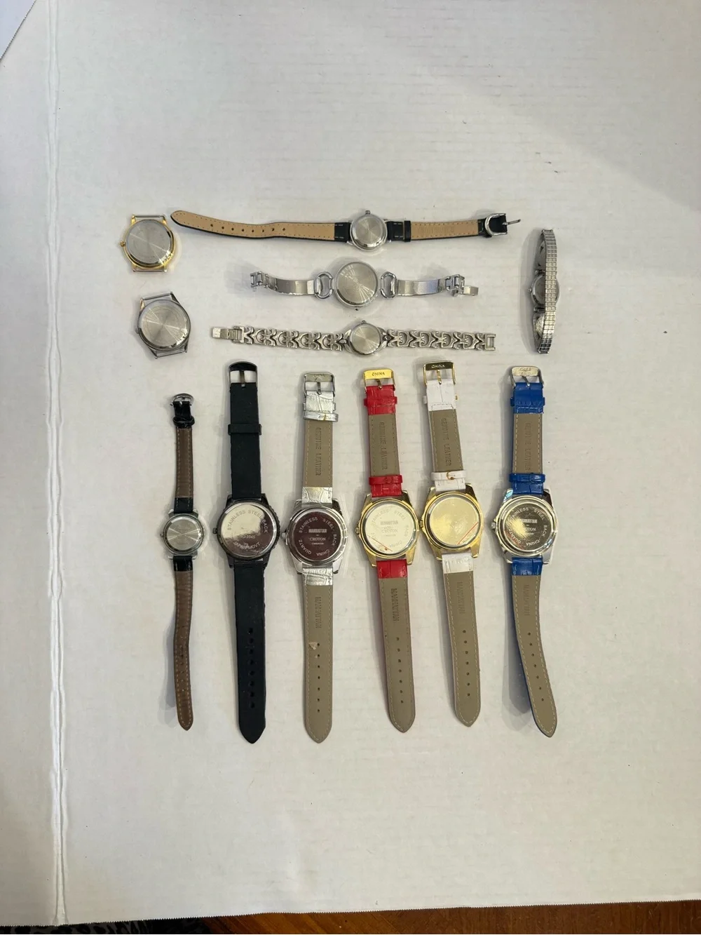 Jewelry Watch Lot 12pc Quartz Mixed Brands Vintage Modern Parts/Repair Untested